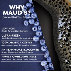 Maud's Blueberry Coffee Pods, Blueberry Fields Forever, Compatible w/ K-Cup Brewers, 50ct