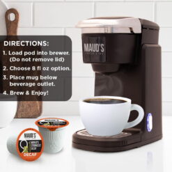 Maud's World's Strongest Decaf Coffee Pods, 100 ct, Decaffeinated Dark Roast Coffee in Single Serve Pods – 100% Arabica Beans, Compatible with Keurig K Cups Maker