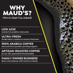 Maud's World's Strongest Decaf Coffee Pods, 100 ct, Decaffeinated Dark Roast Coffee in Single Serve Pods – 100% Arabica Beans, Compatible with Keurig K Cups Maker