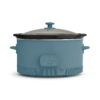 bella 6 Qt Digital Programmable Slow Cooker with Ceramic Nonstick Coating, Adjustable Temperature & Cooking Time, Dishwasher Safe Pot & Tempered Glass Lid, Surf