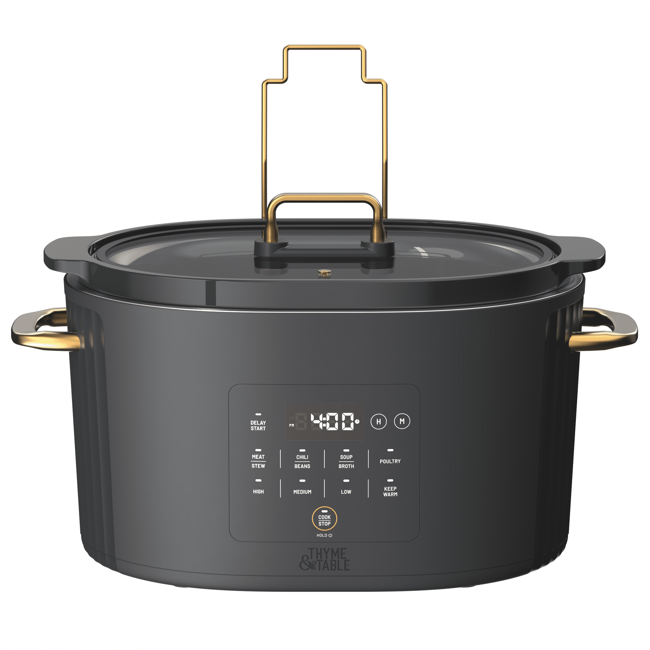 Thyme & Table 6QT Programmable Slow Cooker, Slate Grey