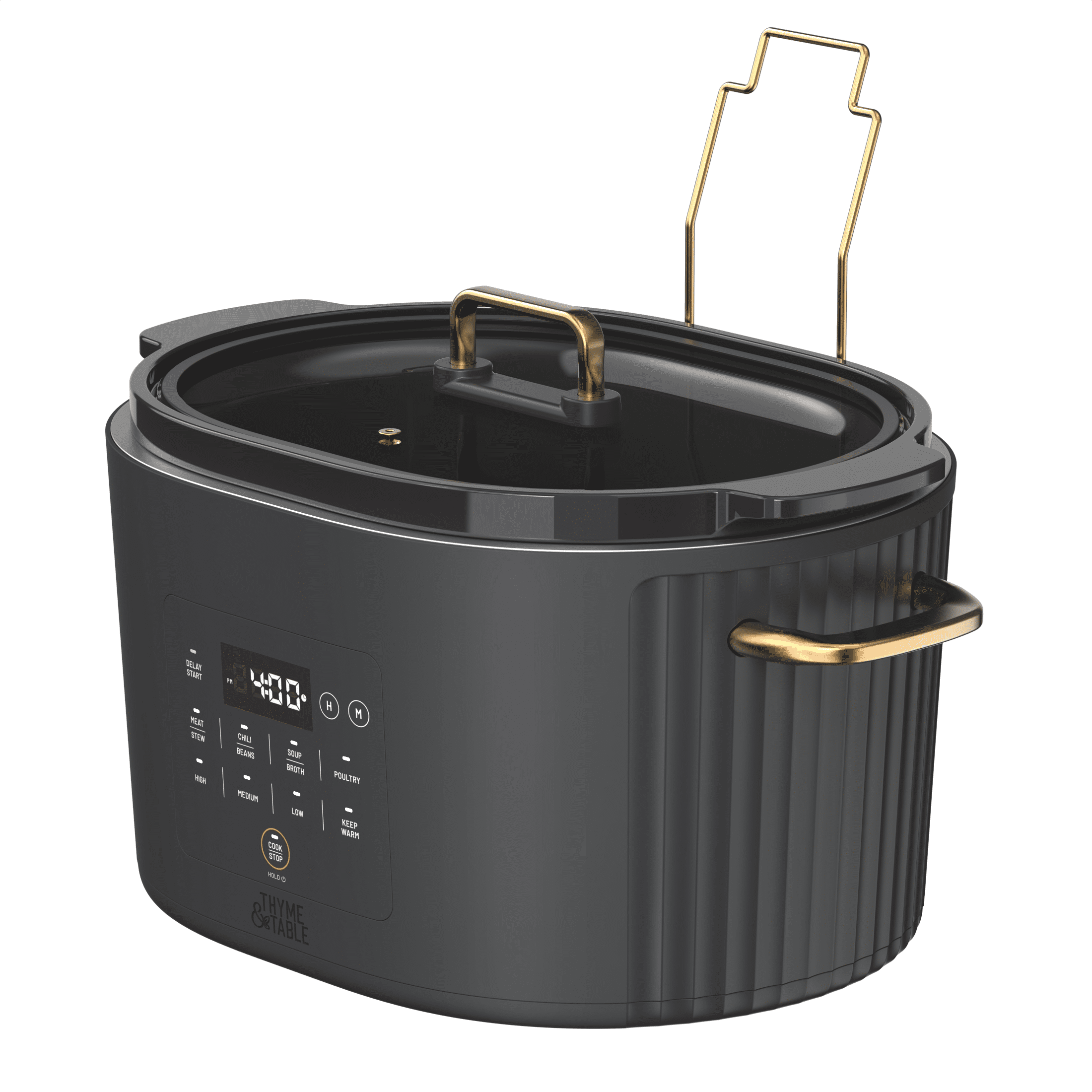 Thyme & Table 6QT Programmable Slow Cooker, Slate Grey