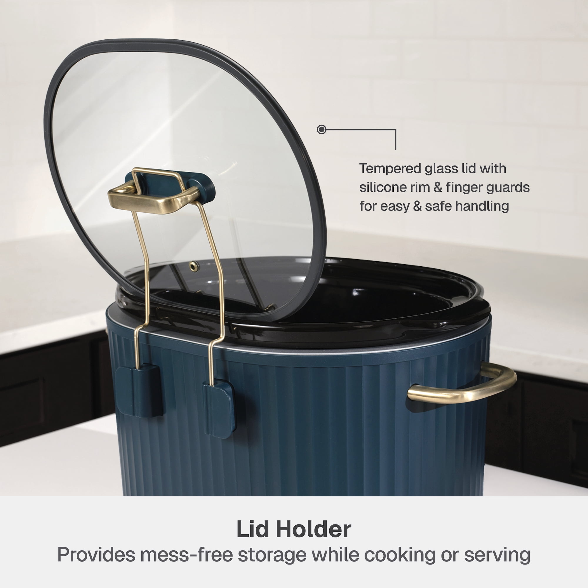 Thyme & Table 6QT Programmable Slow Cooker, Atlantic Blue