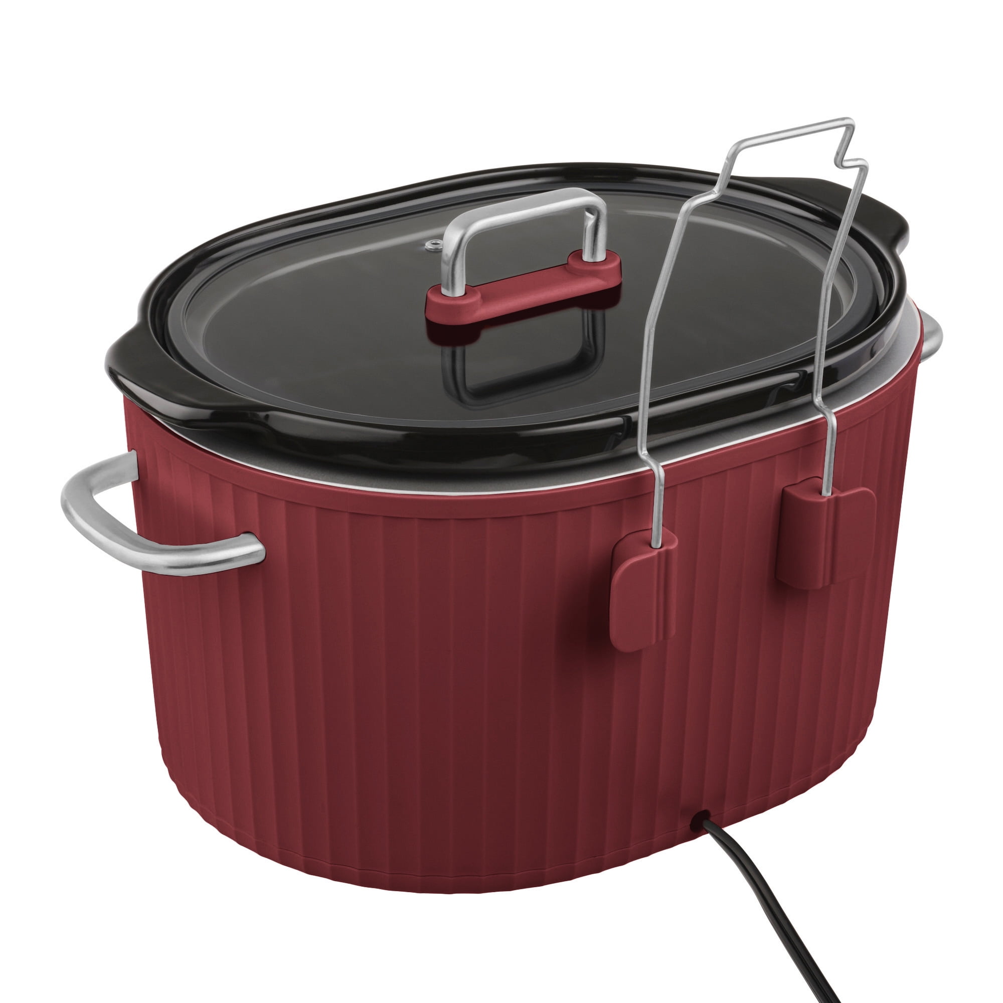 Thyme & Table 6QT Programmable Slow Cooker, Cabernet Red - Image 11