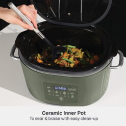 Thyme & Table 6QT Programmable Slow Cooker, Dusty Moss