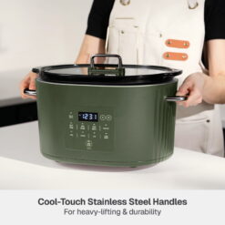 Thyme & Table 6QT Programmable Slow Cooker, Dusty Moss