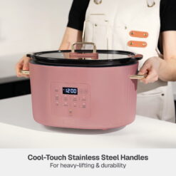 Thyme & Table 6QT Programmable Slow Cooker, Faded Rose