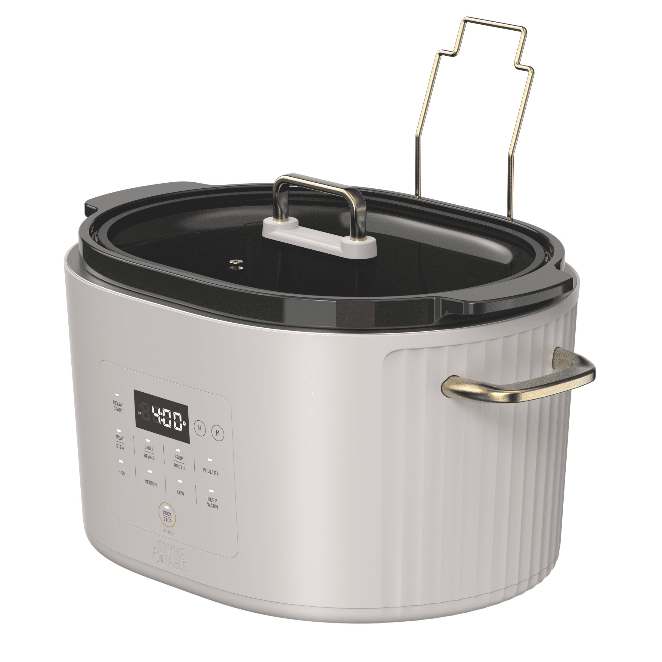 Thyme & Table 6QT Programmable Slow Cooker, Sand White