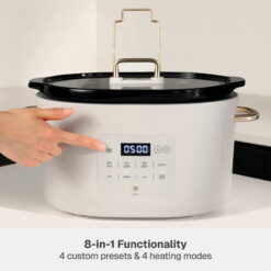 Thyme & Table 6QT Programmable Slow Cooker, Sand White