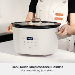 Thyme & Table 6QT Programmable Slow Cooker, Sand White