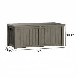 Yardgrace 150 Gallons Water Resistant Resin Lockable Deck Box