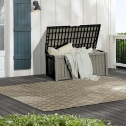 Yardgrace 150 Gallons Water Resistant Resin Lockable Deck Box