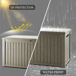 Yardgrace 150 Gallons Water Resistant Resin Lockable Deck Box