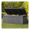 Keter Darwin Outdoor Storage 100-Gallon Grey Plastic Deck Box