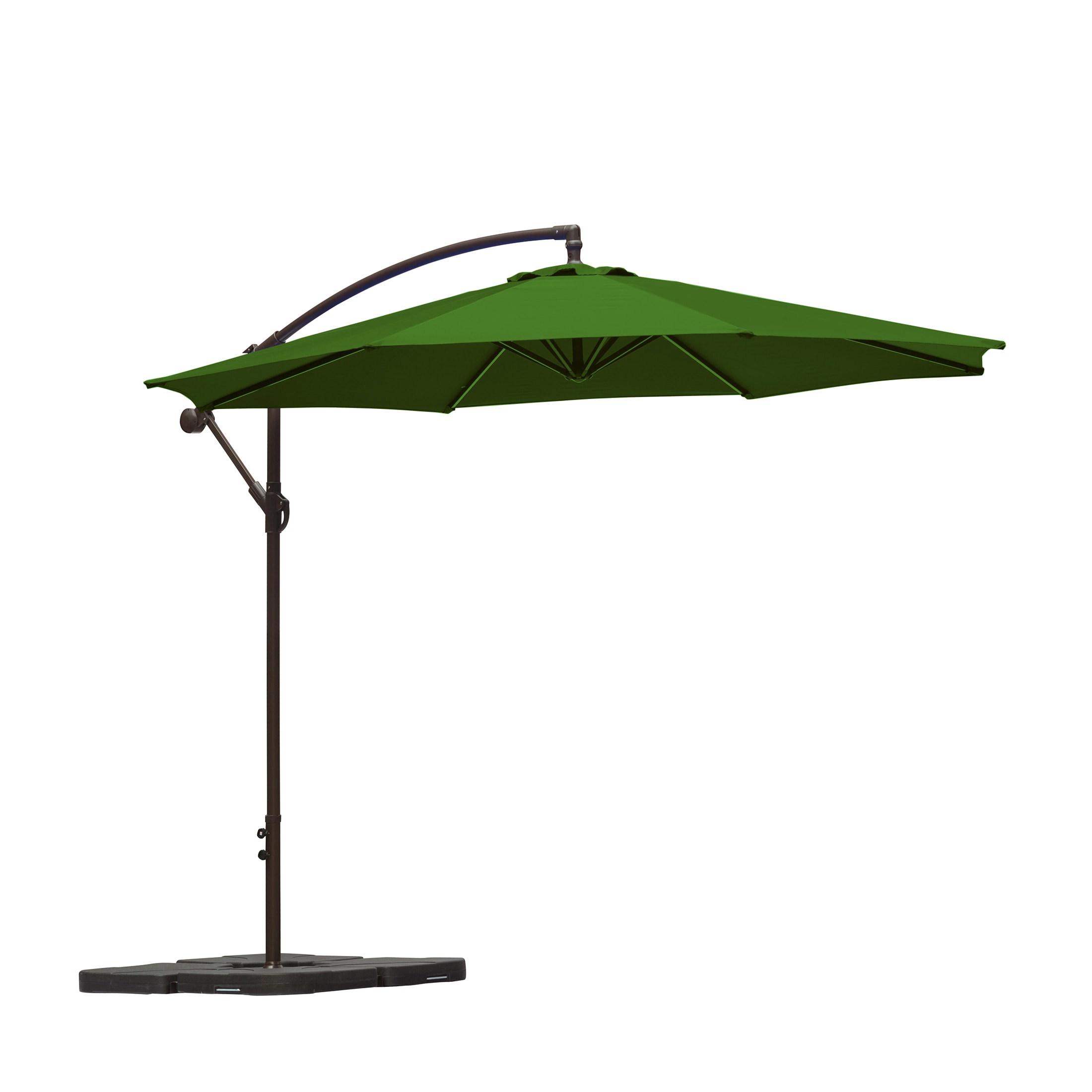 Westin Furniture 10-ft Steel Green No-tilt Cantilever Patio Umbrella with Base
