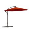 Westin Furniture 10-ft Steel Red No-tilt Cantilever Patio Umbrella with Base