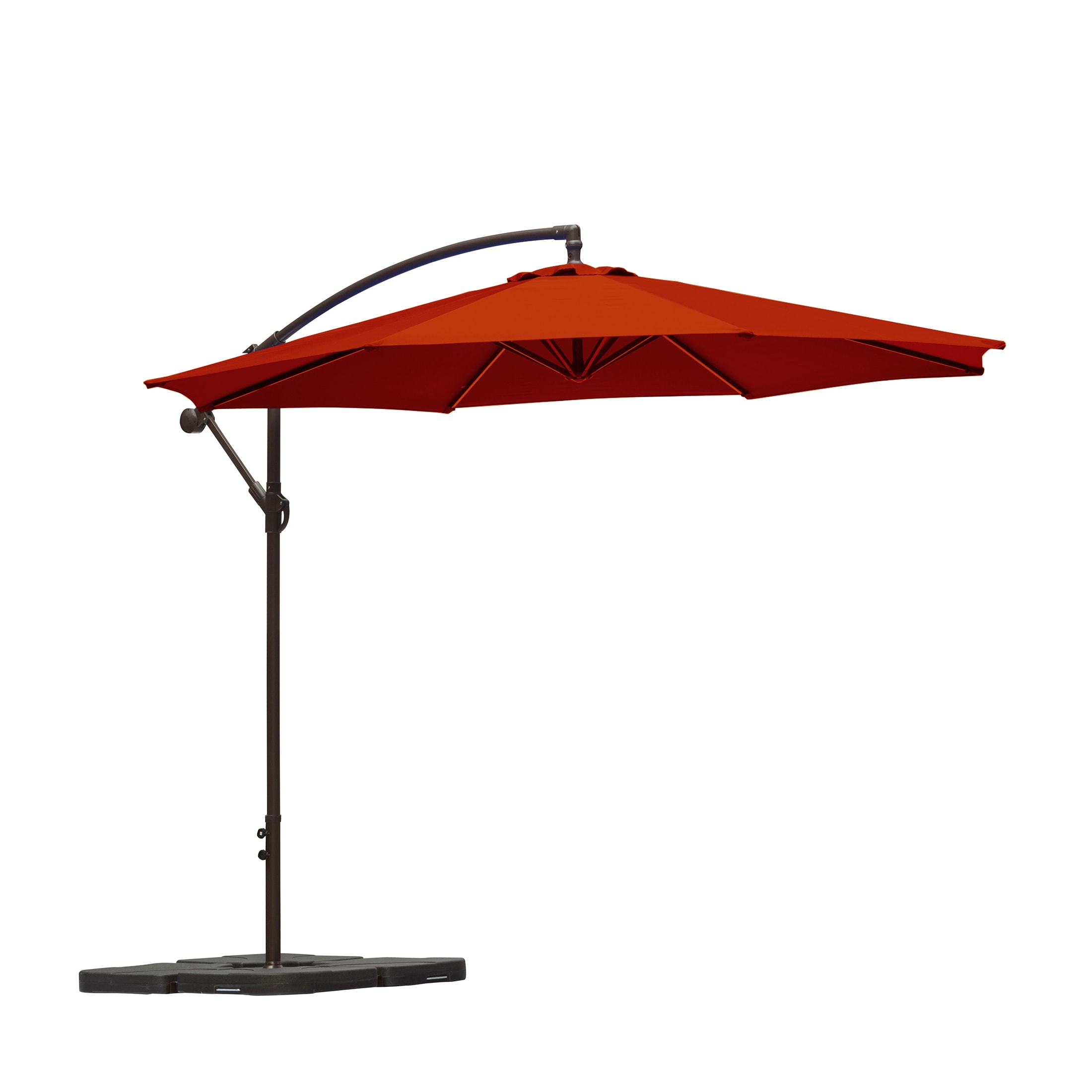 Westin Furniture 10-ft Steel Red No-tilt Cantilever Patio Umbrella with Base