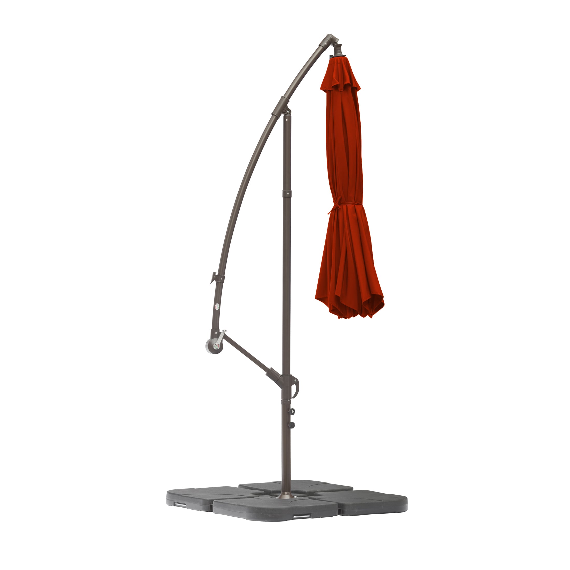 Westin Furniture 10-ft Steel Red No-tilt Cantilever Patio Umbrella with Base