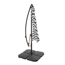 Westin Furniture 10-ft Steel Multiple colors/finishes No-tilt Cantilever Patio Umbrella with Base