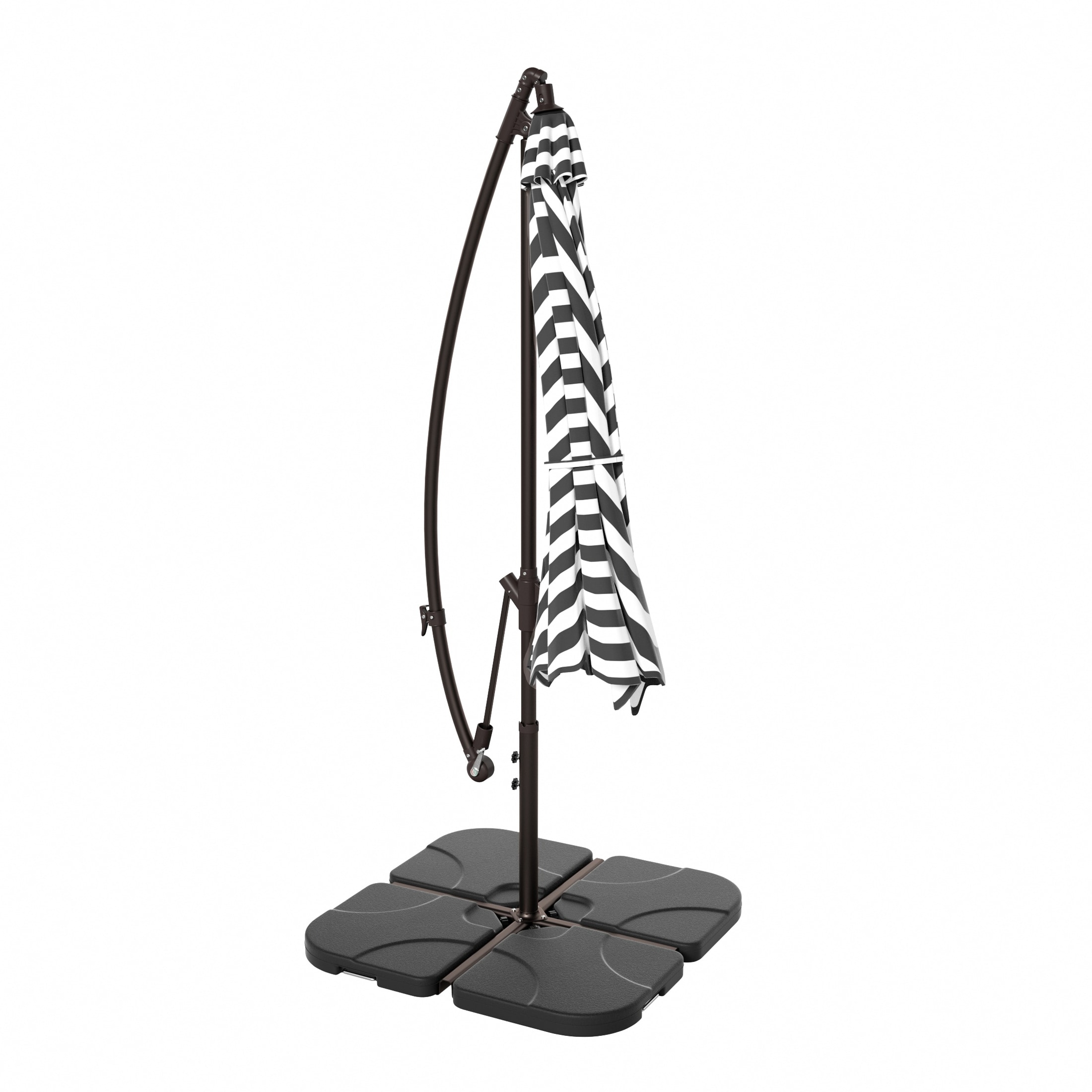 Westin Furniture 10-ft Steel Multiple colors/finishes No-tilt Cantilever Patio Umbrella with Base