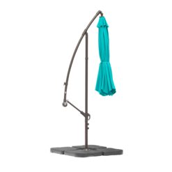 Westin Furniture 10-ft Steel Green No-tilt Cantilever Patio Umbrella with Base