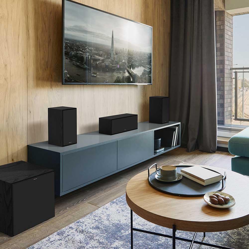 Klipsch Reference Next-Generation R-50C Horn-Loaded Center Channel Speakers for Crystal-Clear Home Theater Dialogue in Black