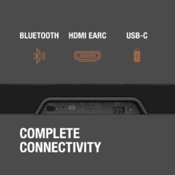 Klipsch Flexus CORE 200 3.1.2 Channel Powered by Onkyo Bluetooth Sound Bar with Dolby Atmos and Custom Tuned Bass - Black, 44