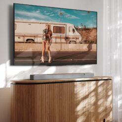 Klipsch Flexus CORE 200 3.1.2 Channel Powered by Onkyo Bluetooth Sound Bar with Dolby Atmos and Custom Tuned Bass - Walnut, 44