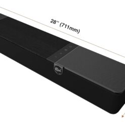 Klipsch Flexus CORE 100 2.1 Channel Powered by Onkyo Bluetooth Sound Bar with Dolby Atmos and Custom Tuned Bass - Black, 28