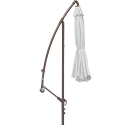Westin Furniture 10-ft Steel White No-tilt Cantilever Patio Umbrella with Base