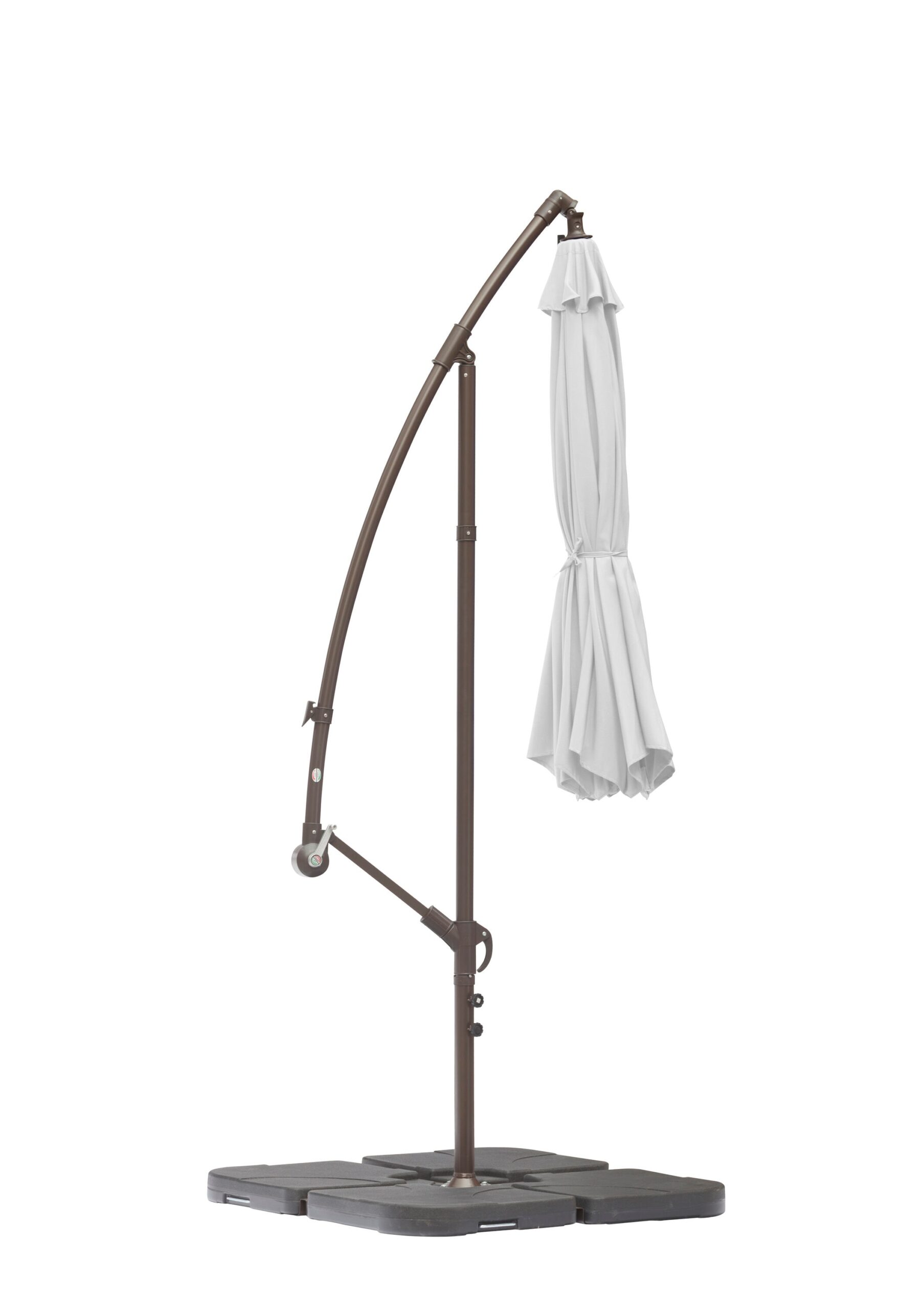 Westin Furniture 10-ft Steel White No-tilt Cantilever Patio Umbrella with Base
