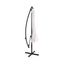 Westin Furniture 10-ft Steel White No-tilt Cantilever Patio Umbrella with Base