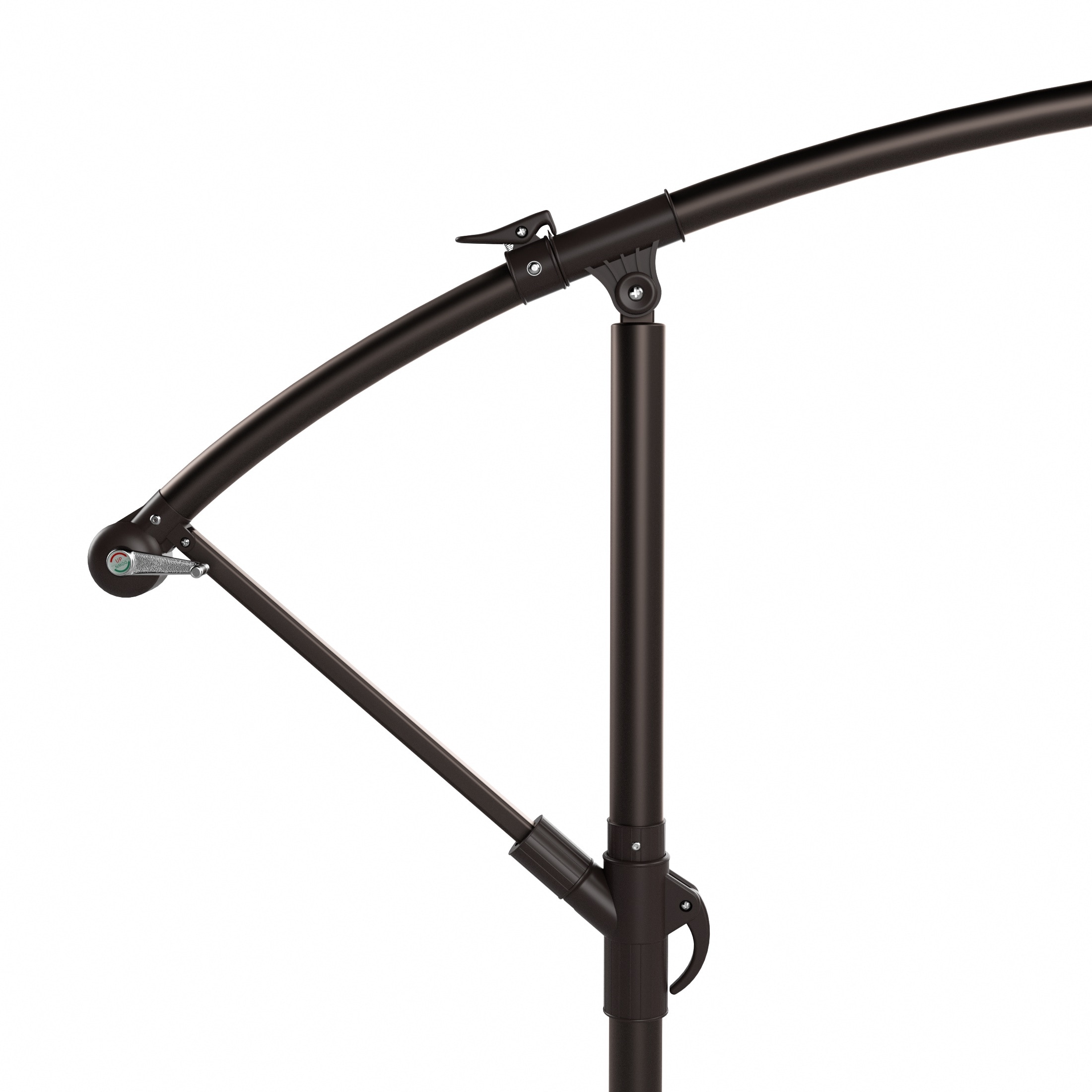 Westin Furniture 10-ft Steel White No-tilt Cantilever Patio Umbrella with Base