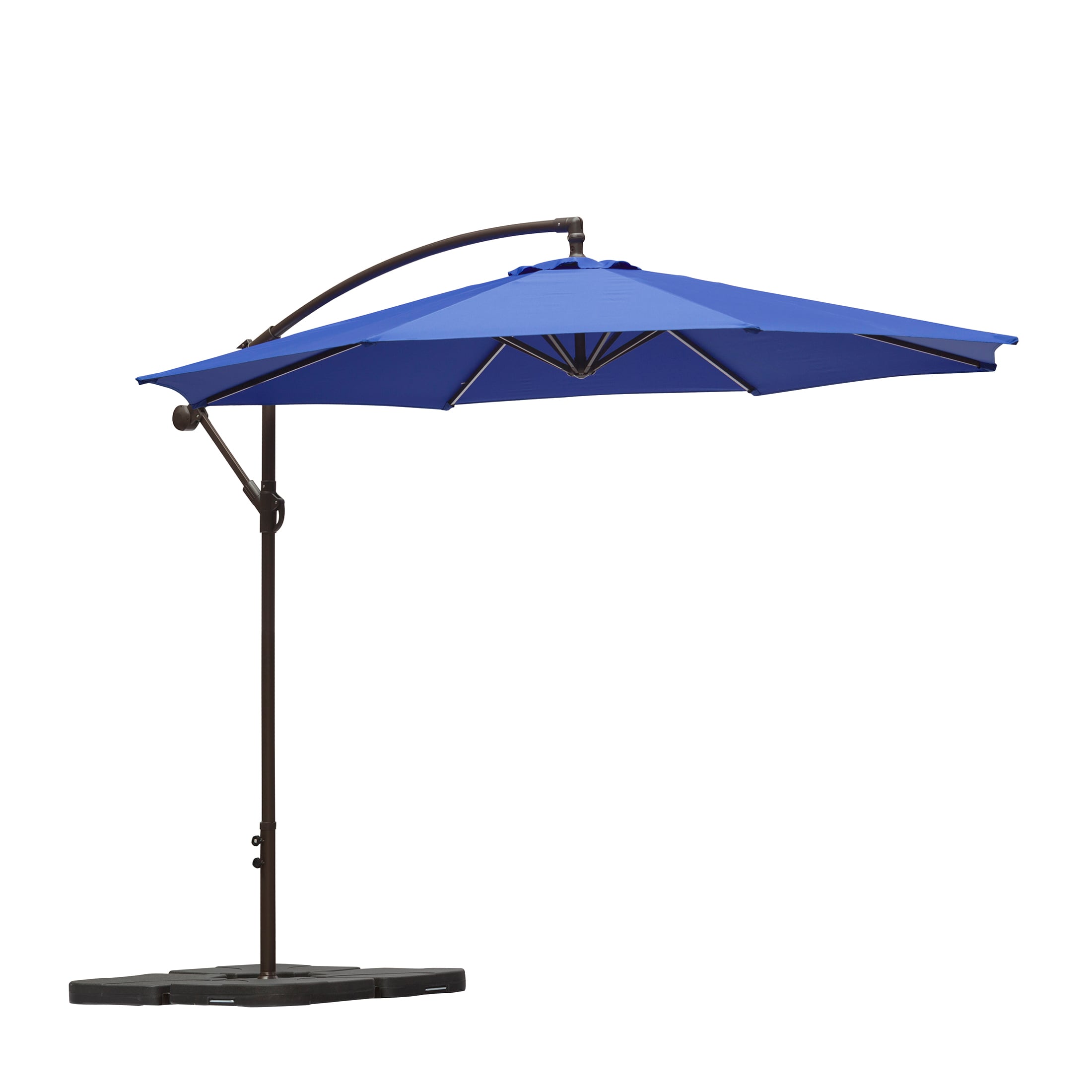Westin Furniture 10-Feet Steel Blue No-tilt Cantilever Patio Umbrella with Base