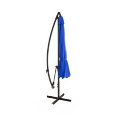 Westin Furniture 10-Feet Steel Blue No-tilt Cantilever Patio Umbrella with Base