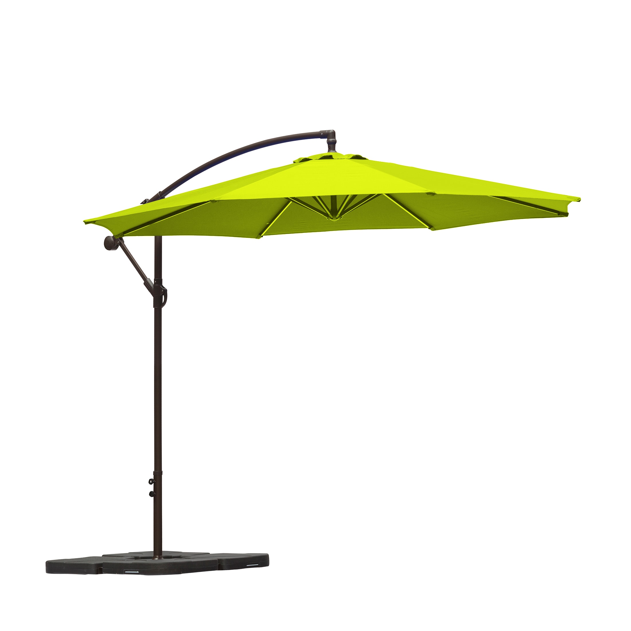 Westin Furniture 10-Feet Steel Green No-tilt Cantilever Patio Umbrella with Base