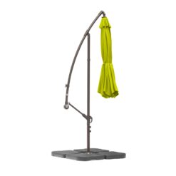 Westin Furniture 10-Feet Steel Green No-tilt Cantilever Patio Umbrella with Base