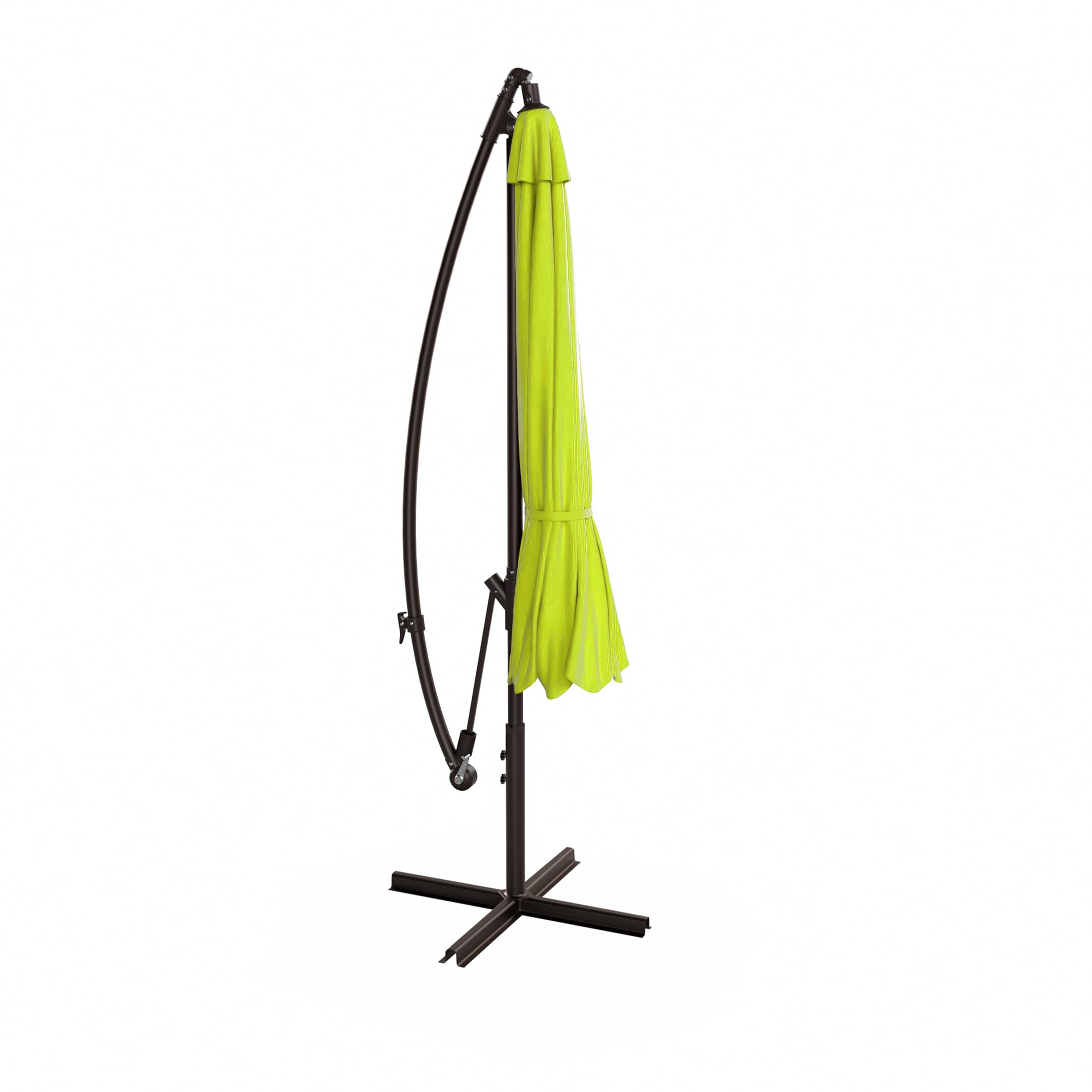 Westin Furniture 10-Feet Steel Green No-tilt Cantilever Patio Umbrella with Base