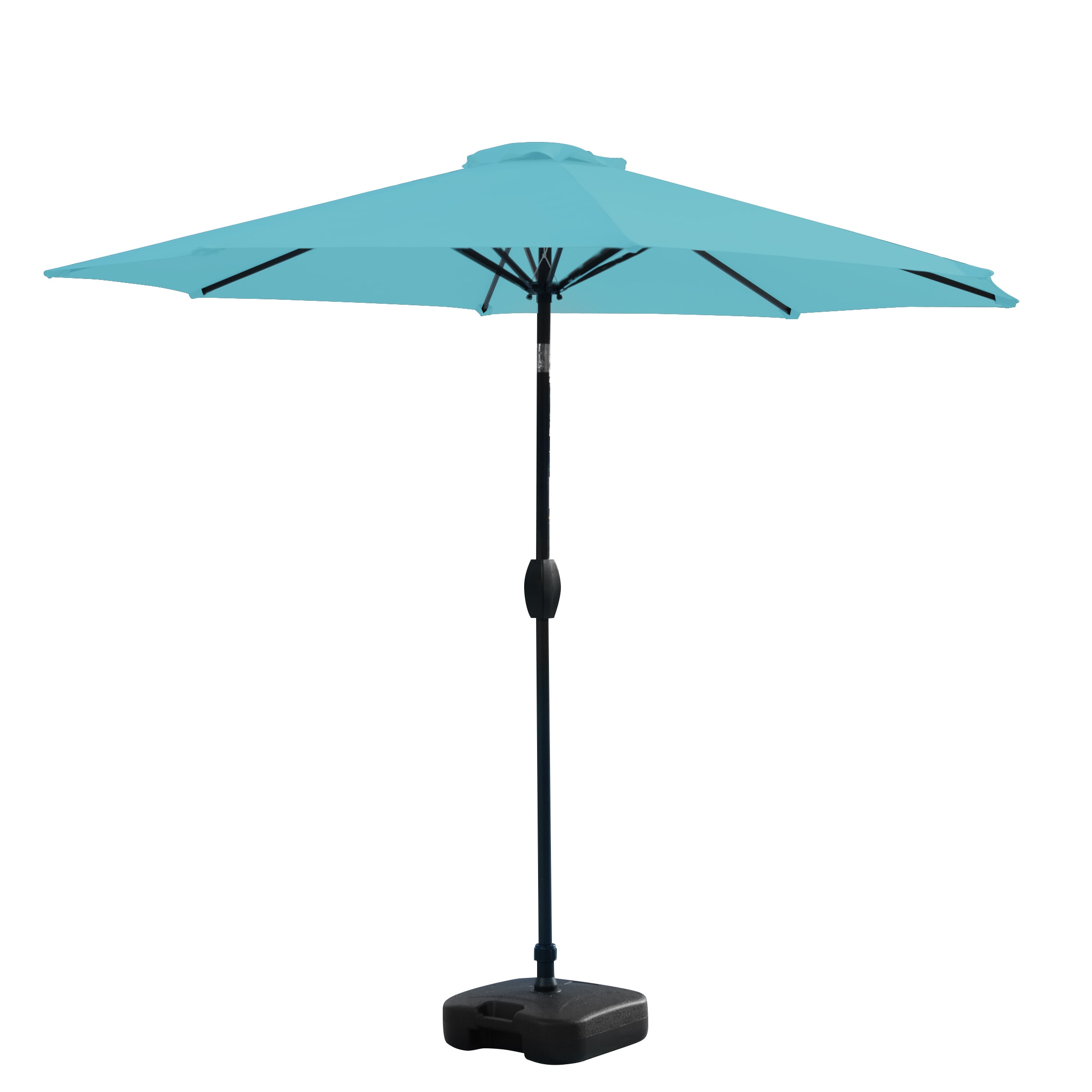 Westin Furniture 9-Feet Steel Green Push-button Tilt Garden Patio Umbrella with Base