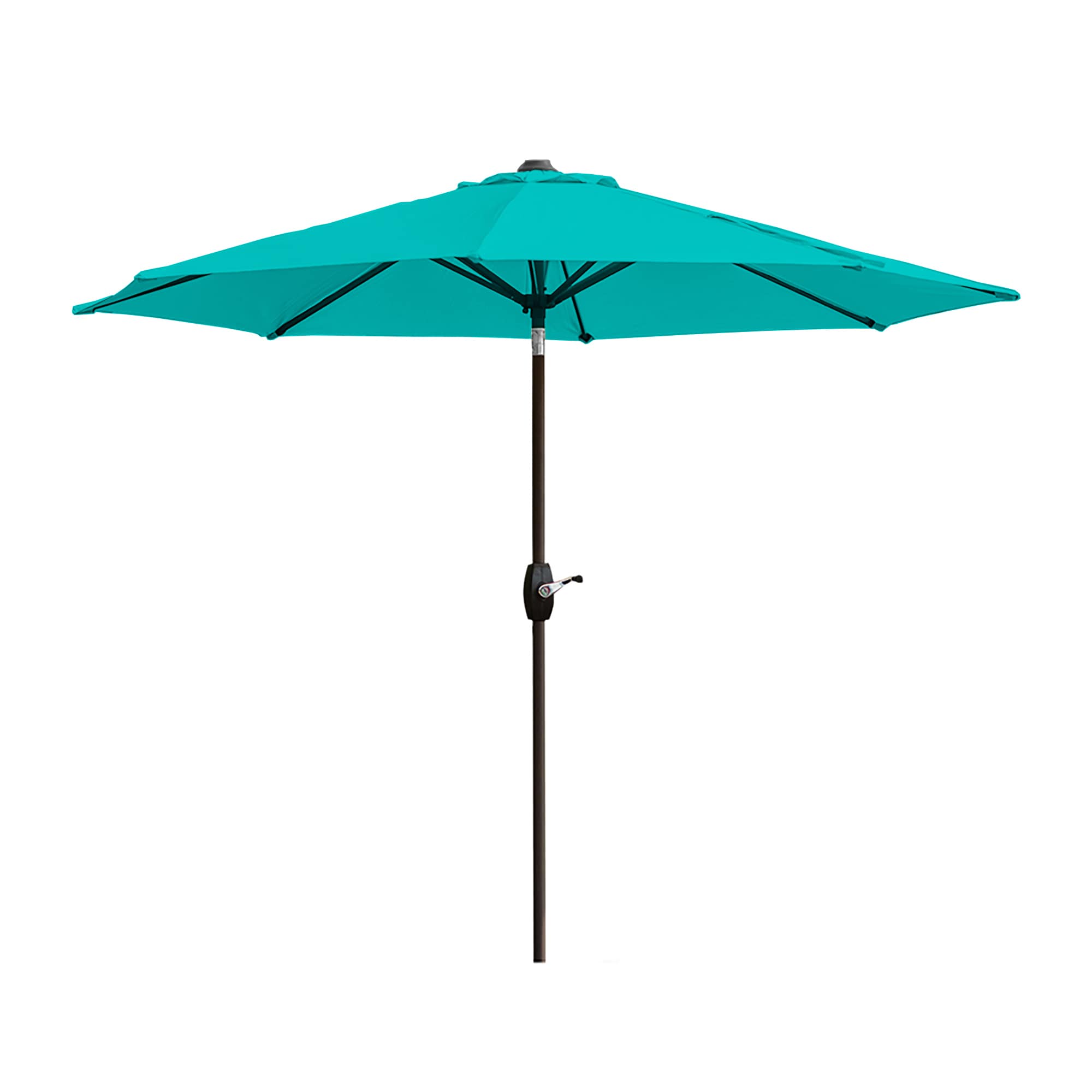 Westin Furniture 9-Feet Steel Green Push-button Tilt Garden Patio Umbrella with Base