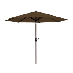 Westin Furniture 9-ft Steel Brown Push-button Tilt Garden Patio Umbrella with Base