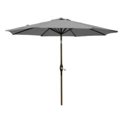 Westin Furniture 9-ft Steel Gray Push-button Tilt Garden Patio Umbrella with Base
