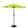 Westin Furniture 9-ft Steel Green Push-button Tilt Garden Patio Umbrella with Base