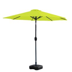 Westin Furniture 9-ft Steel Green Push-button Tilt Garden Patio Umbrella with Base