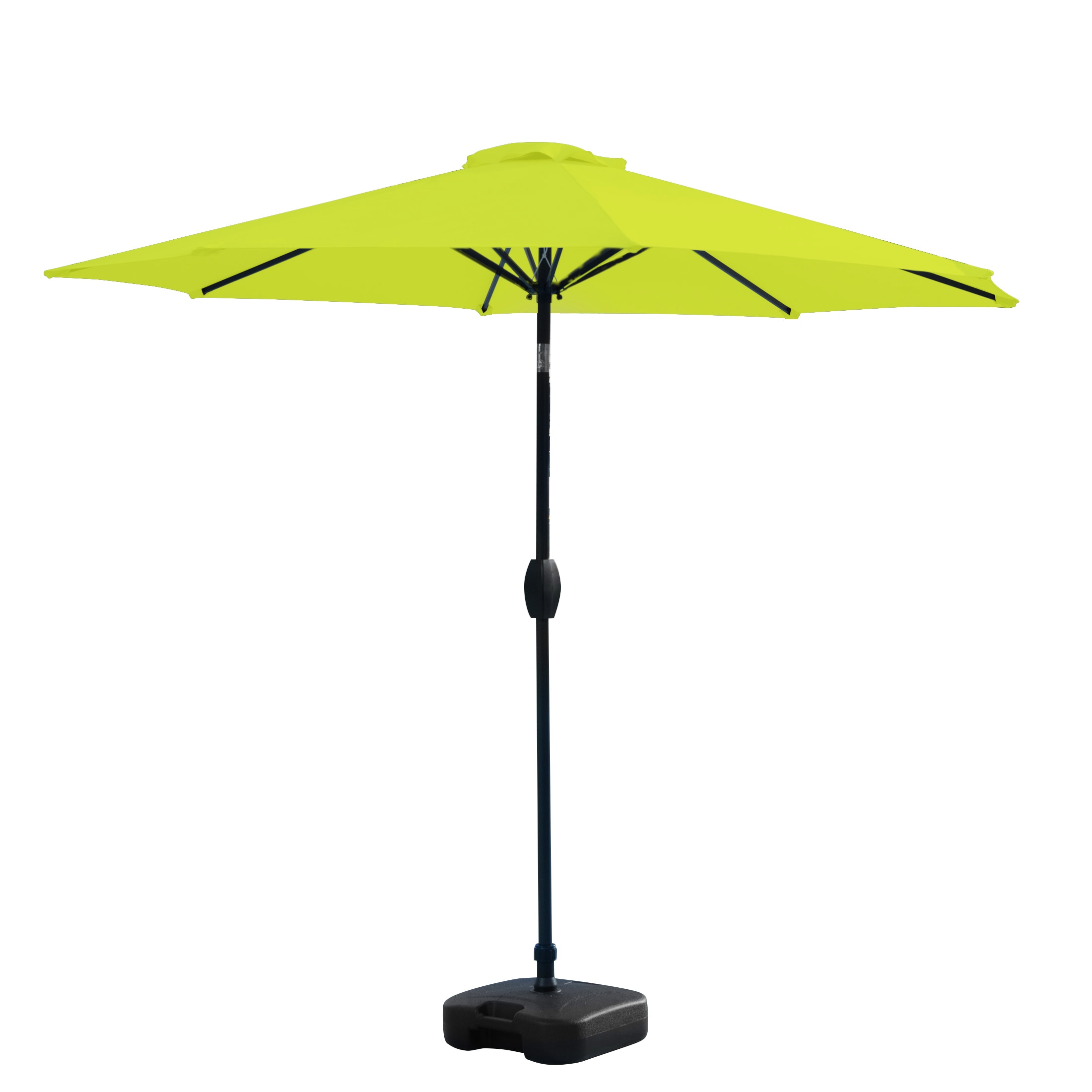 Westin Furniture 9-ft Steel Green Push-button Tilt Garden Patio Umbrella with Base