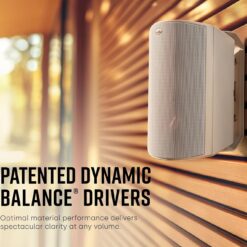 Polk Audio Atrium 6 Outdoor Speakers with Powerful Bass (Pair, White), All-Weather Durability, Broad Sound Coverage, Speed-Lock Mounting System