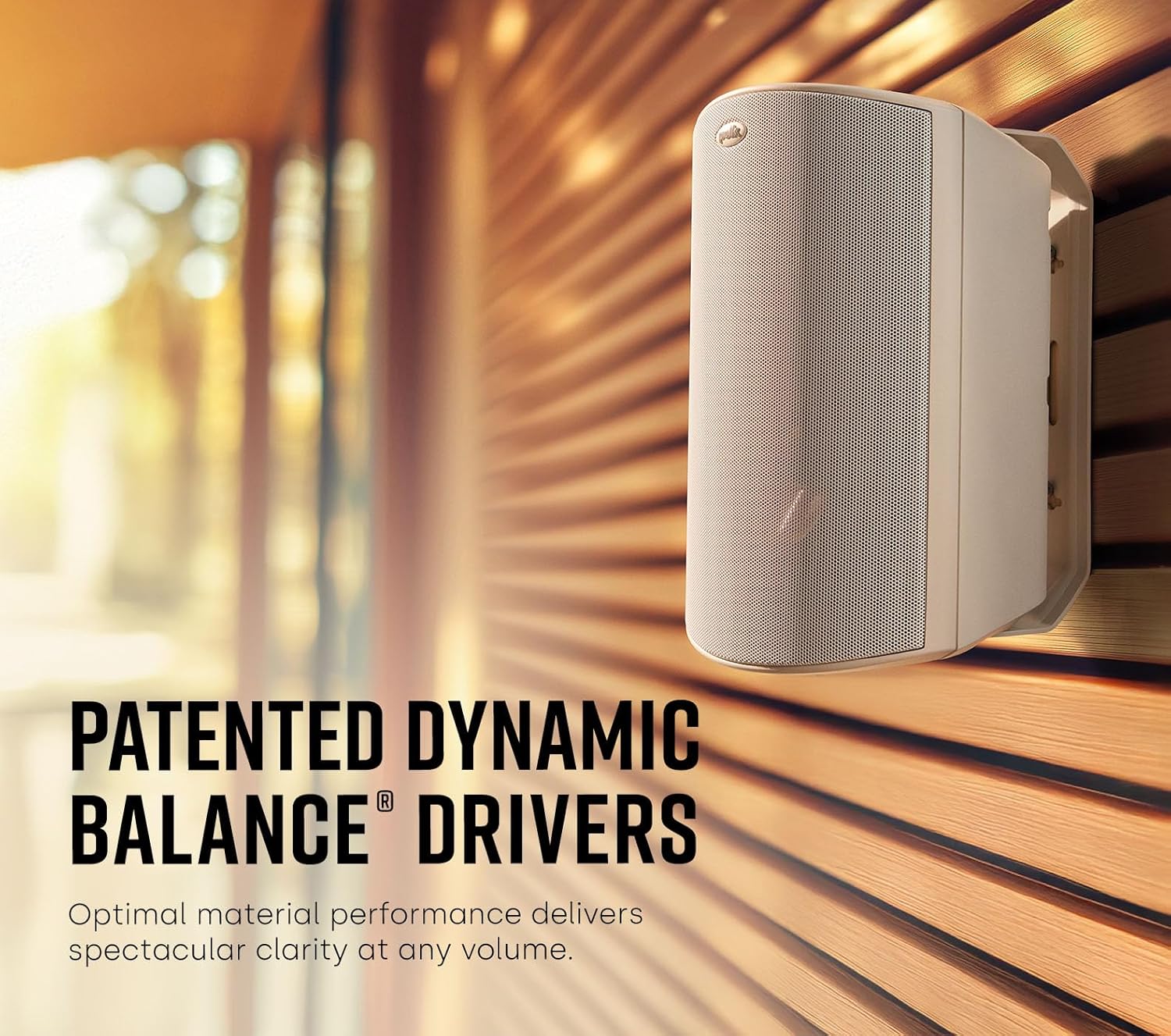 Polk Audio Atrium 6 Outdoor Speakers with Powerful Bass (Pair, White), All-Weather Durability, Broad Sound Coverage, Speed-Lock Mounting System
