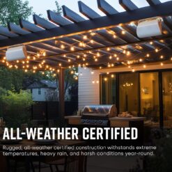Polk Audio Atrium 6 All-Weather Outdoor Speakers with Bass Reflex Enclosure (Pair, Black), Broad Sound Coverage, Speed-Lock Mounting System