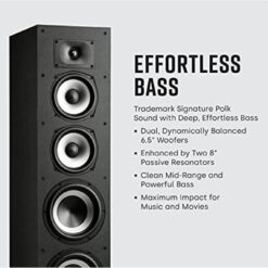 Polk Monitor XT70 Large Tower Speaker, Home Stereo Speakers, Hi-Res Audio, Dolby Atmos & DTS:X Compatible, 1