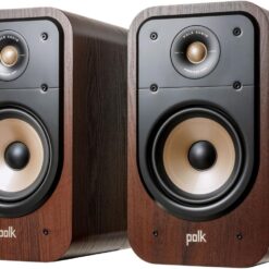 Polk Signature Elite ES20 Surround Sound Speakers - Hi-Res Audio Certified, Dolby Atmos & DTS:X Compatible, 1" Tweeter & 6.5" Woofer, Power Port Technology for Bass (Pair, Stunning Black)